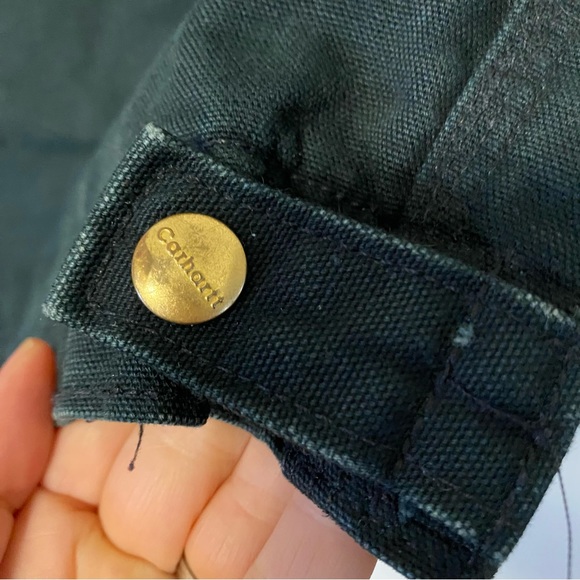 Vintage Carhartt Detroit Jacket Blanket Lined Forrest Green USA Mens 42R M / L - Picture 12 of 14